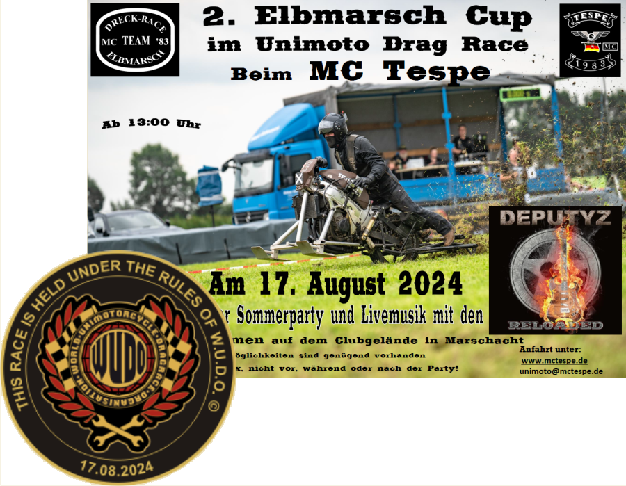 2. Elbmarschcup im Unimototo Drag Race beim MC Tespe